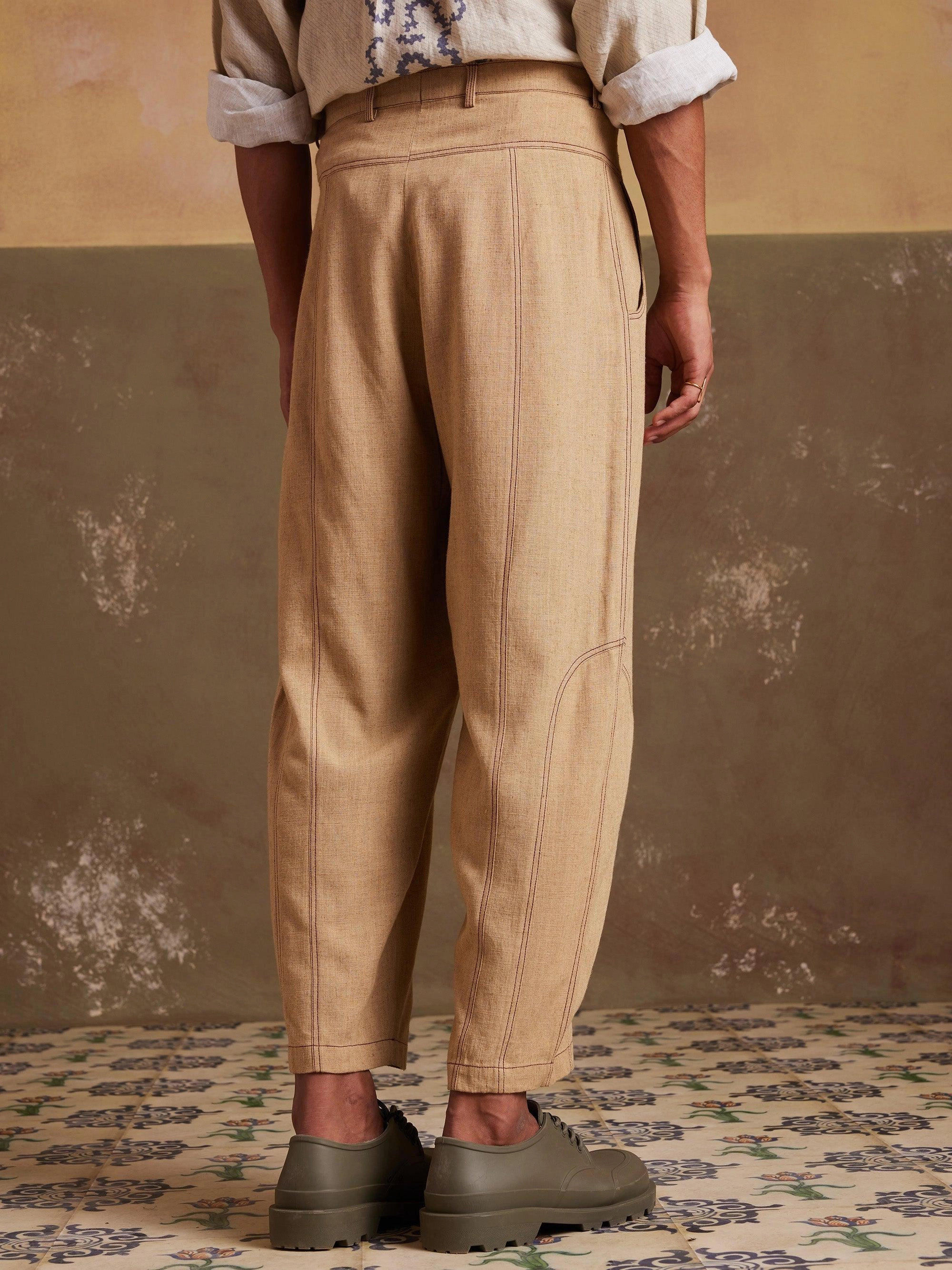 Comfortable Stretch Workwear Top Stitch Pants
