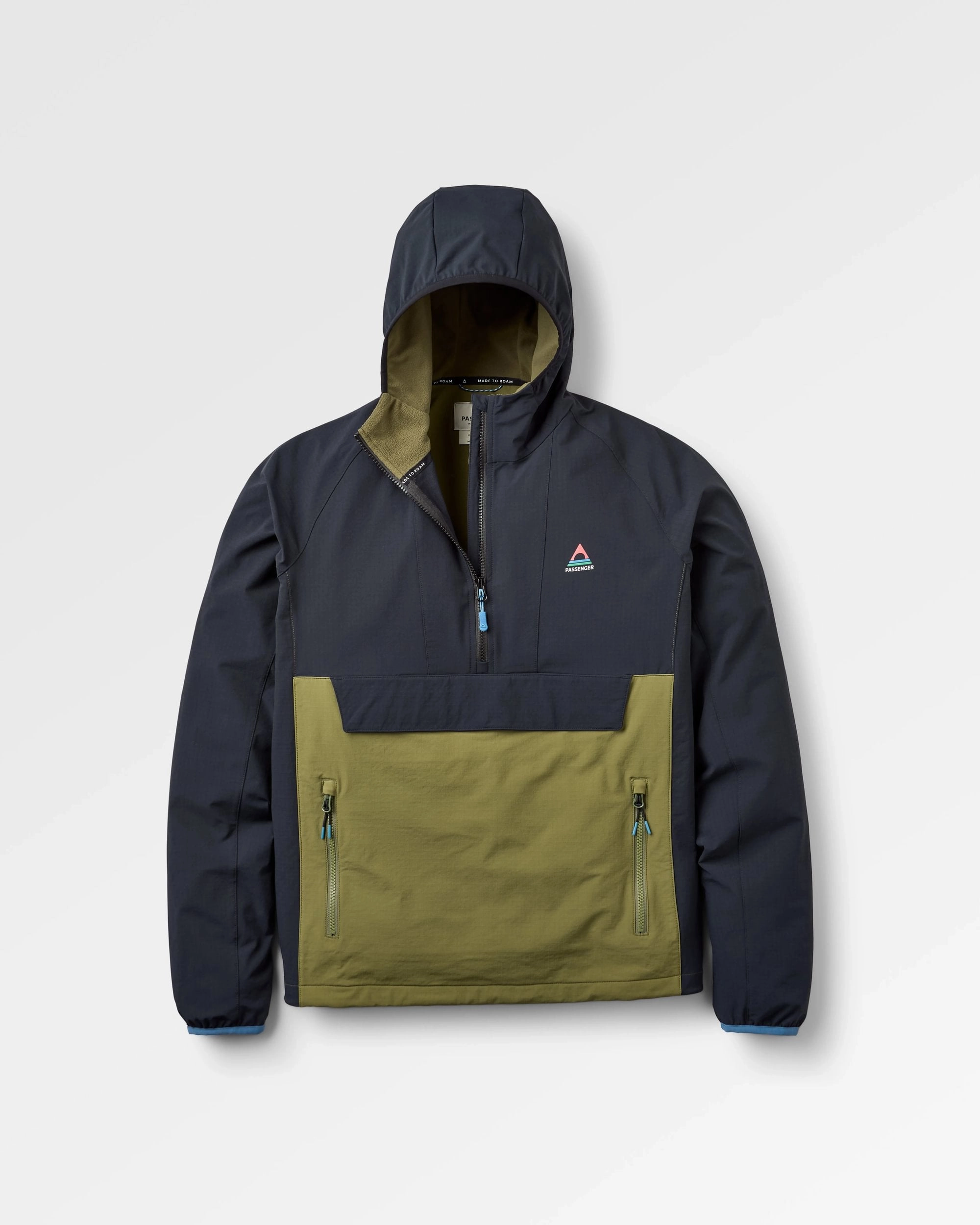Roamer Light Recycled Softshell Anorak - Black/Khaki Breathable Mesh Panels ErgonomicCut