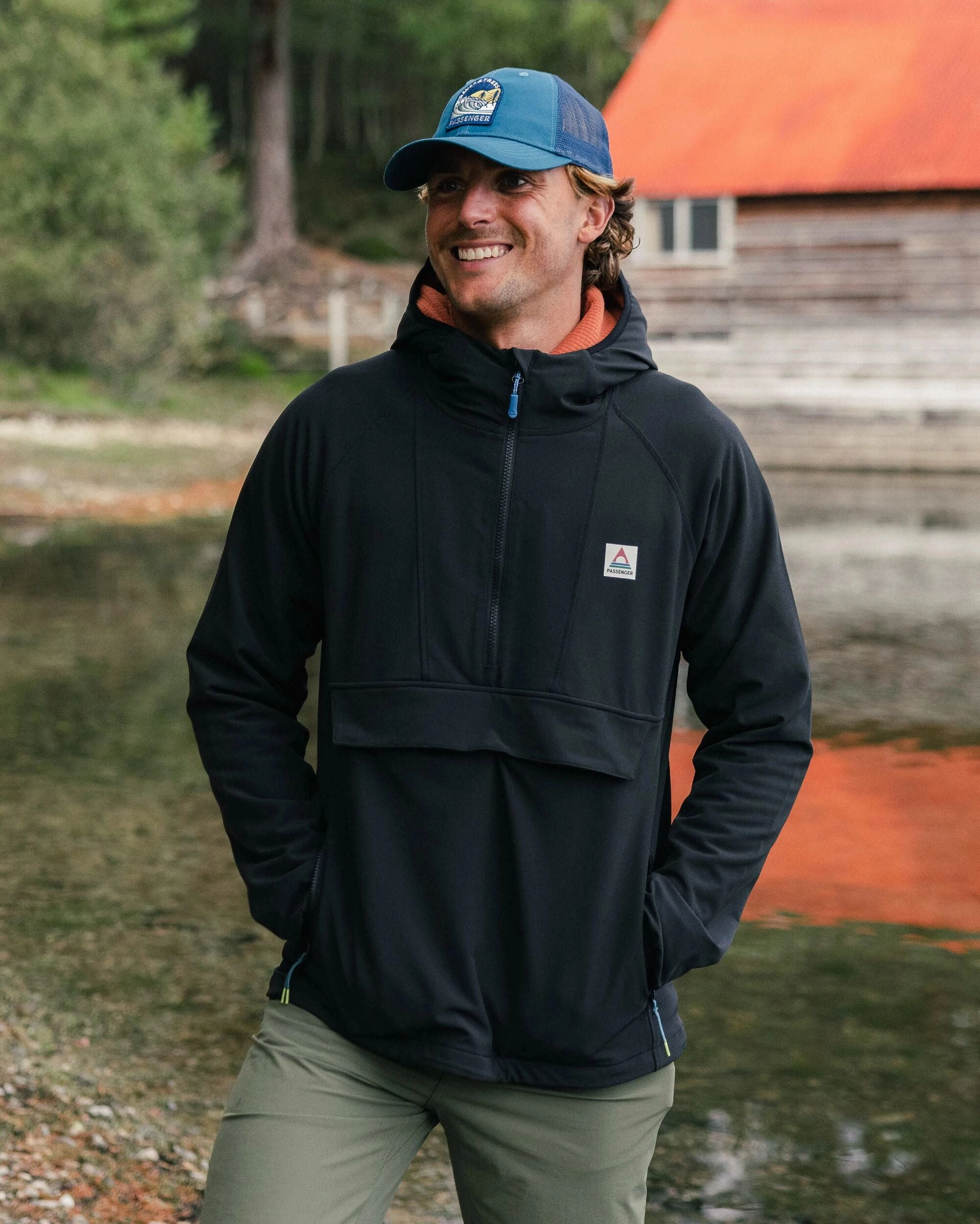 Roamer Recycled Softshell Anorak - Black Reinforced Elbows Slim Fit Design