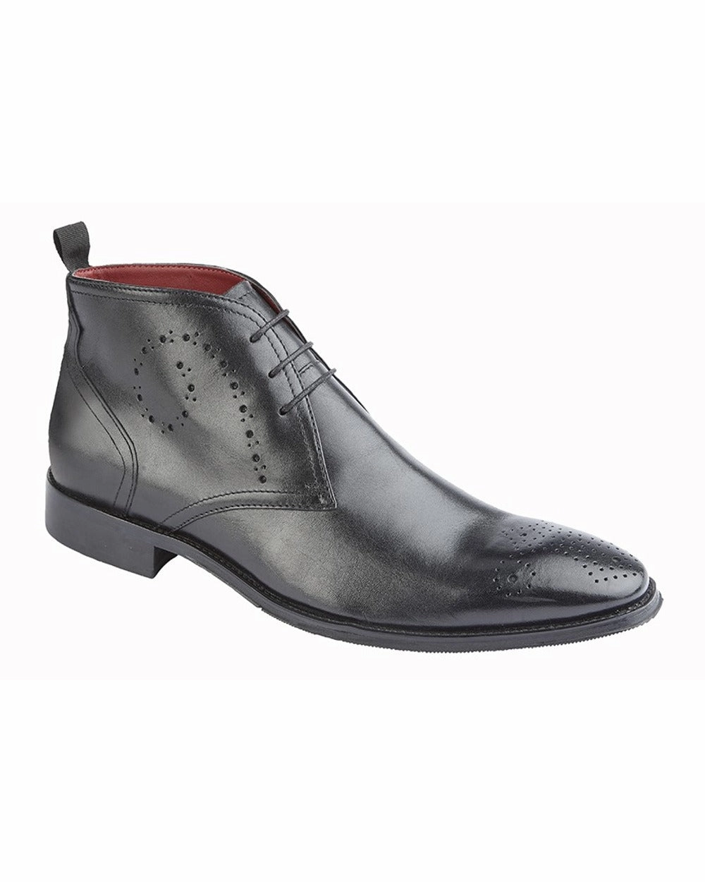 Anti Slip Roamers Mens 3 Eye Brogue Fashion Boots