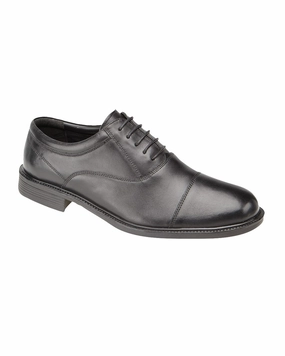 Roamers Mens Fuller Fitting Capped Oxford Shoes Everyday Style Weather Resistant Finish