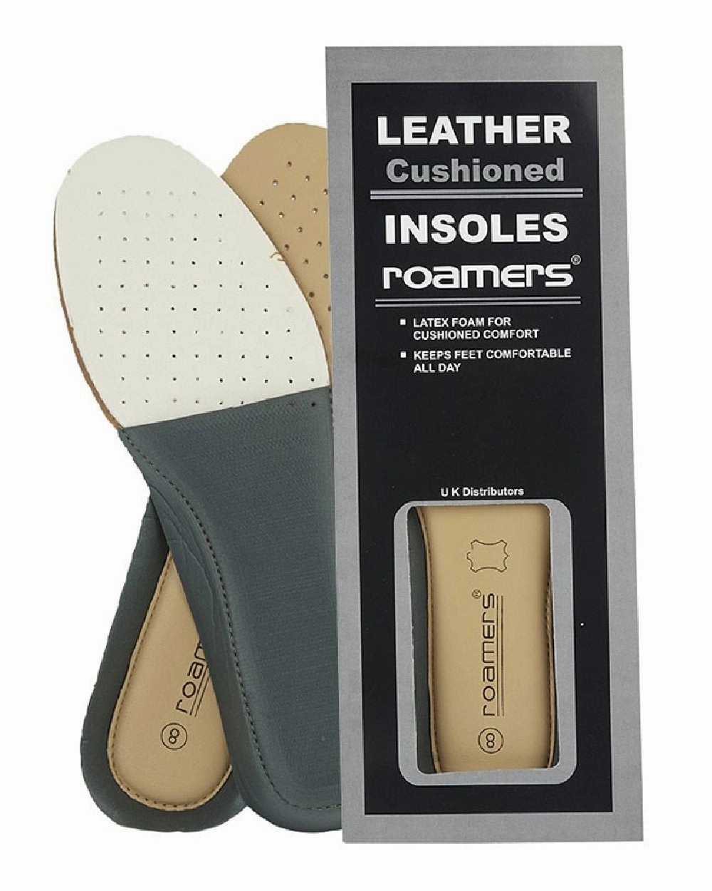 Durable Sole Roamers Suinlea Deluxe Padded Leather Insoles