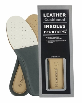 Roamers Suinlea Deluxe Padded Leather Insoles Textured Grip Pattern