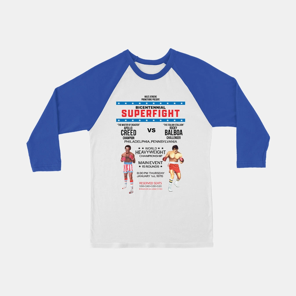 Low Profile Collar ROCKY SUPER FIGHT POSTER RAGLAN