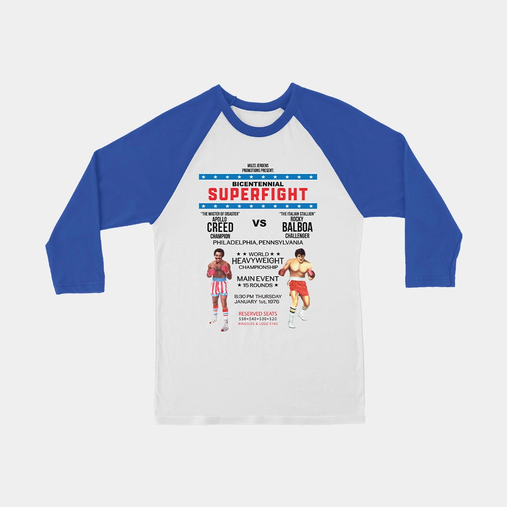 ROCKY SUPER FIGHT POSTER RAGLAN Asymmetrical hem StretchFit