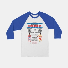 ROCKY SUPER FIGHT POSTER RAGLAN Non Restrictive Armhole Cut