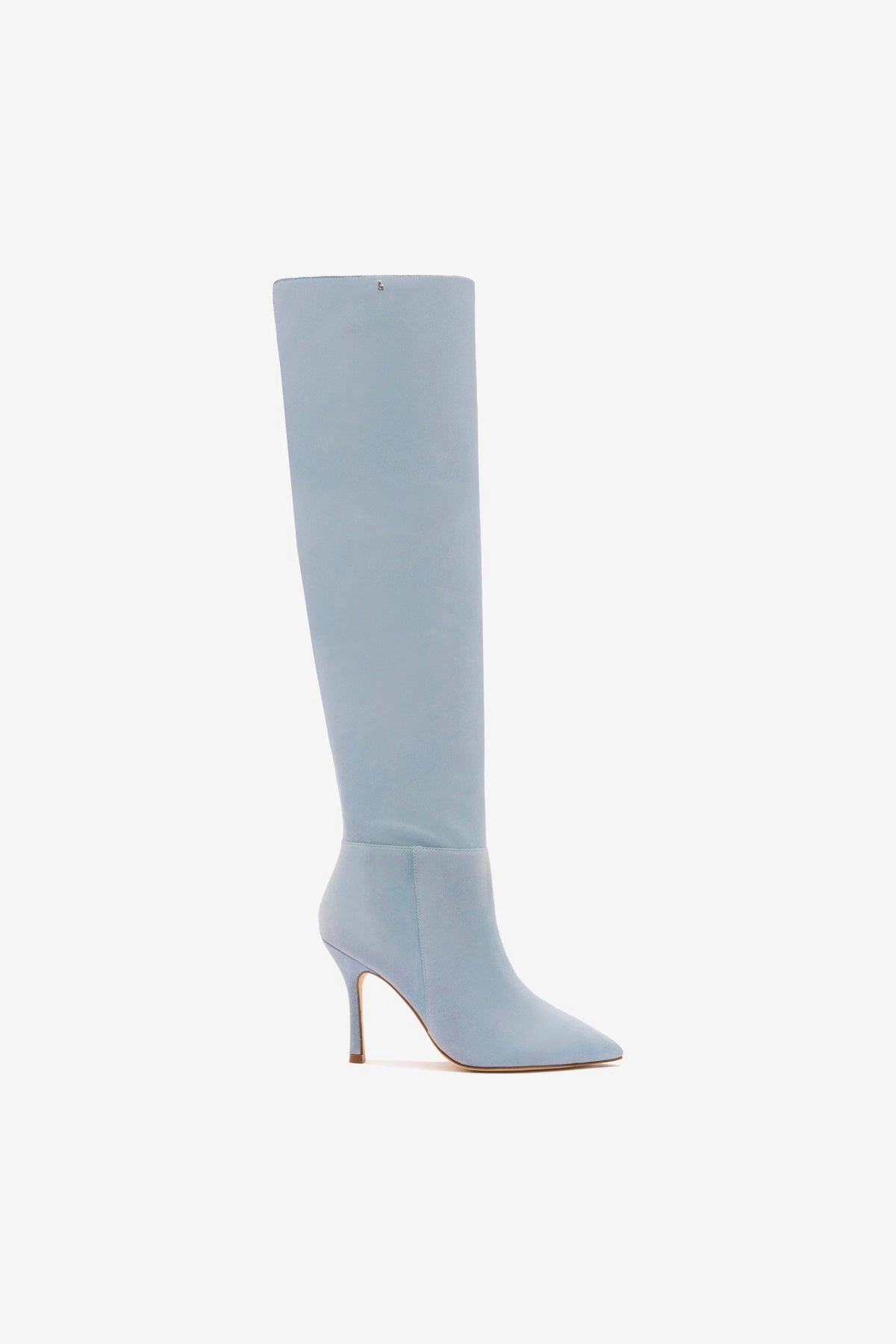 Kate Hi Boot In Light Blue Suede Lace Up Design