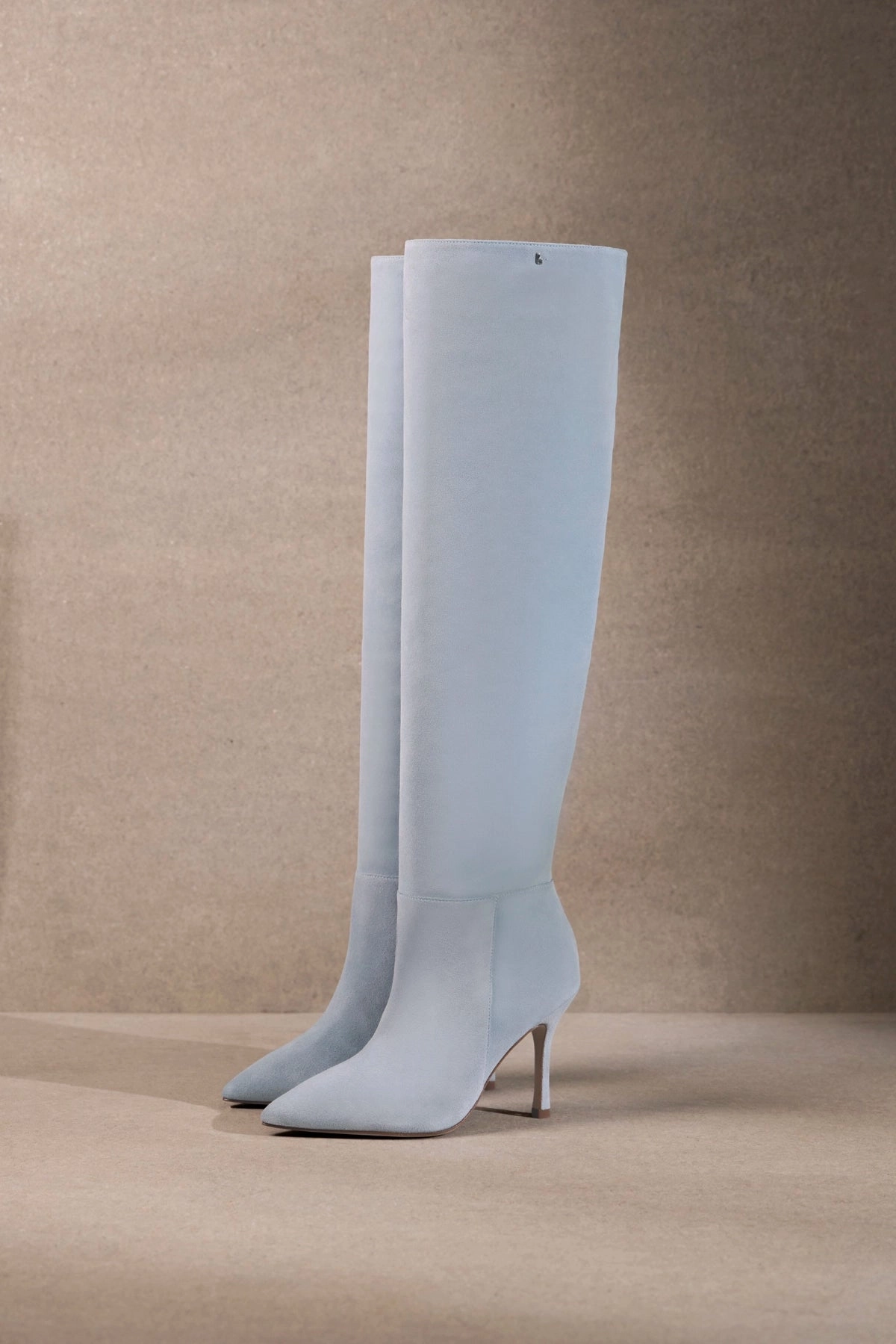 Kate Hi Boot In Light Blue Suede Adventure Ready