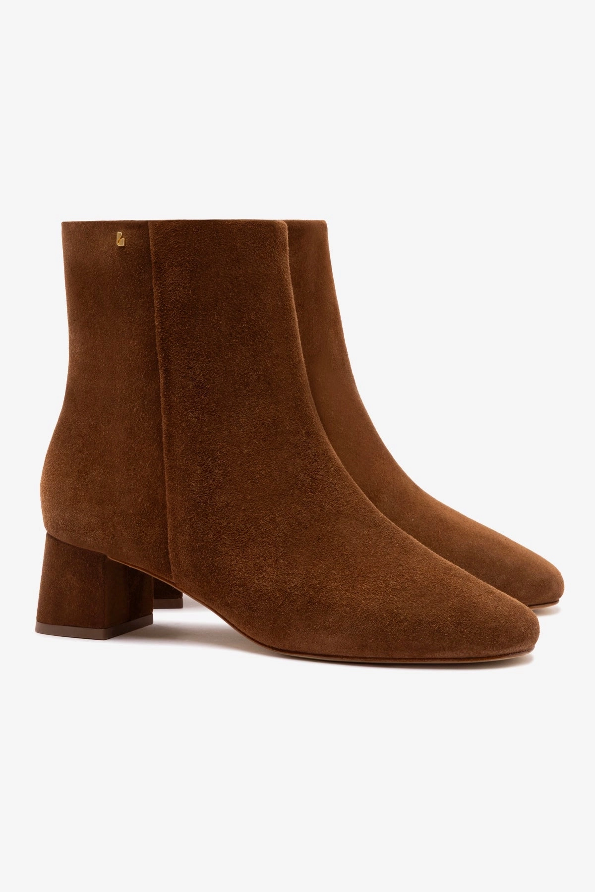 Mini Edie Boot In Burnt Umber Suede Chain Touch Eco Material Functional Minimalist