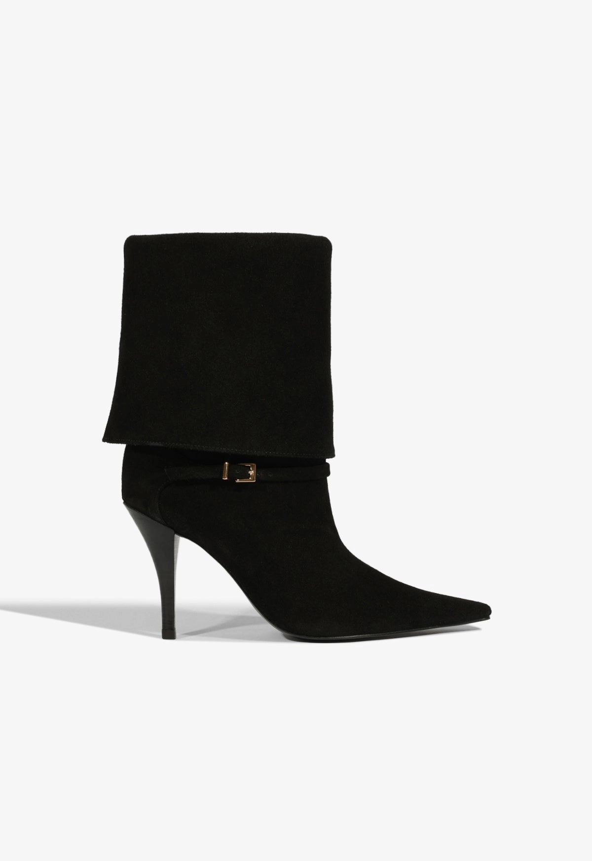 Rudy Buckle Suede Bootie Functional Form