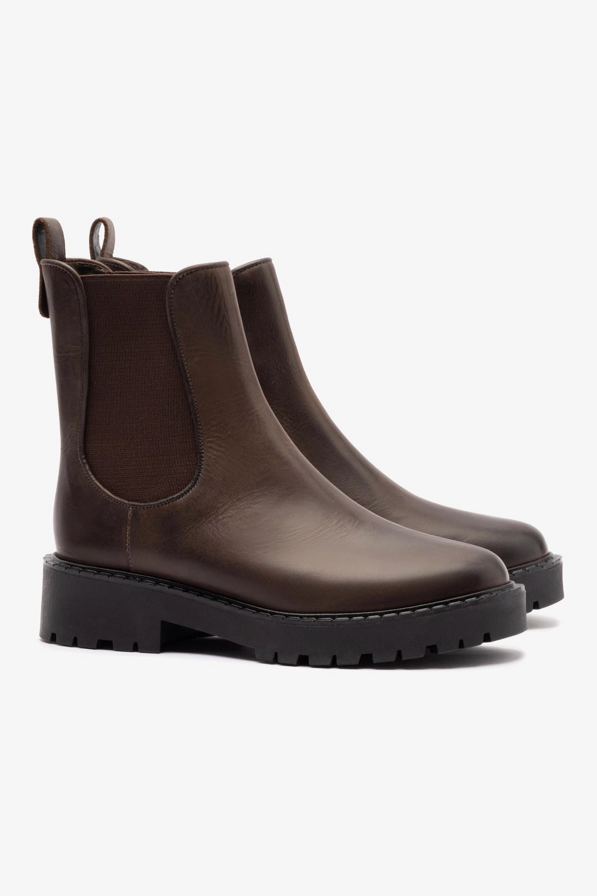 Insulated Snowy Path Sancha Boot In Brown Shadow Leather