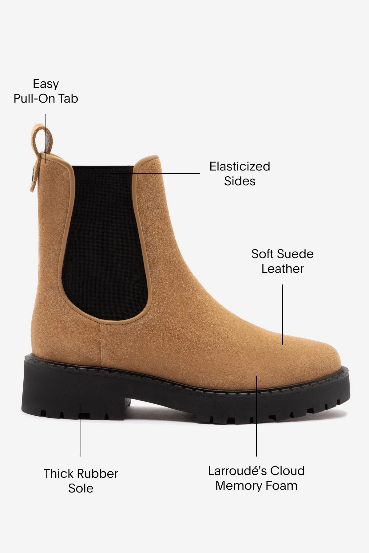 Brown Earth Sancha Boot In Peanut Suede