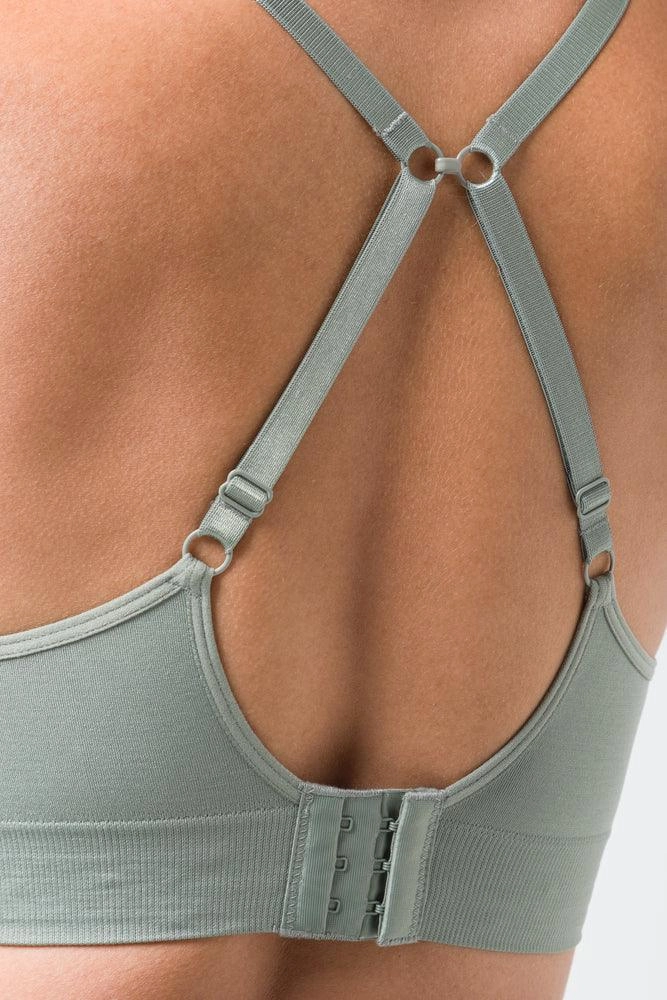 Seam-free Bralette Green Purple workout gear