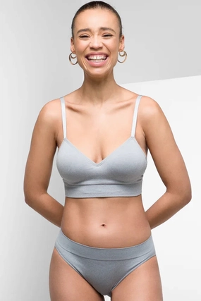 Seam-free Bralette Grey Smooth Surface