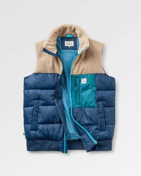 Inspire Recycled Insulated Gilet - Rich Navy Flexible Hood Design WindResistant Coating