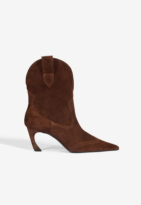 Eco Friendly Tannery Superior Design Maryann Curve West Suede Bootie