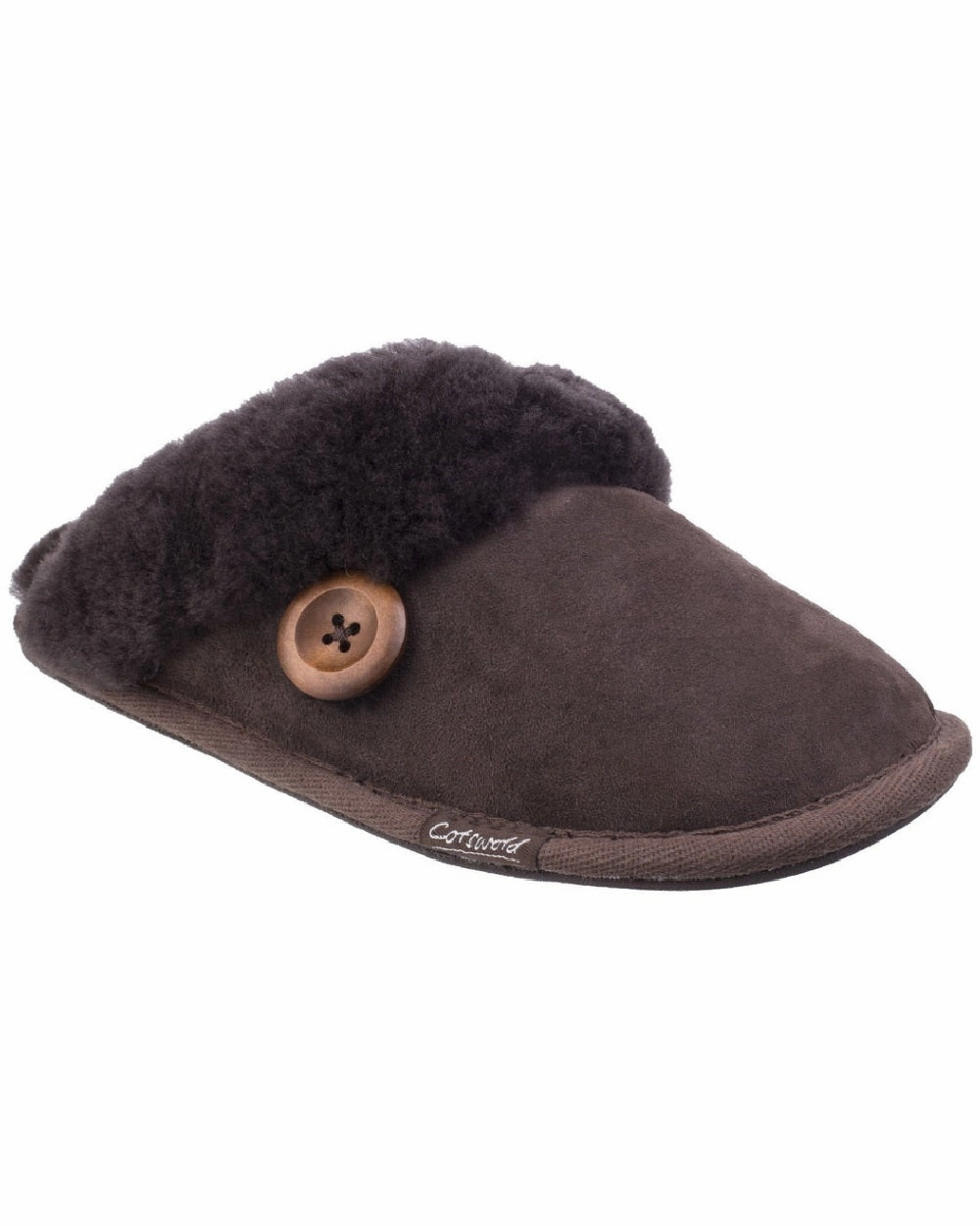 Cotswold Womens Lechlade Sheepskin Mule Slippers Comfort Tongue Rough Path