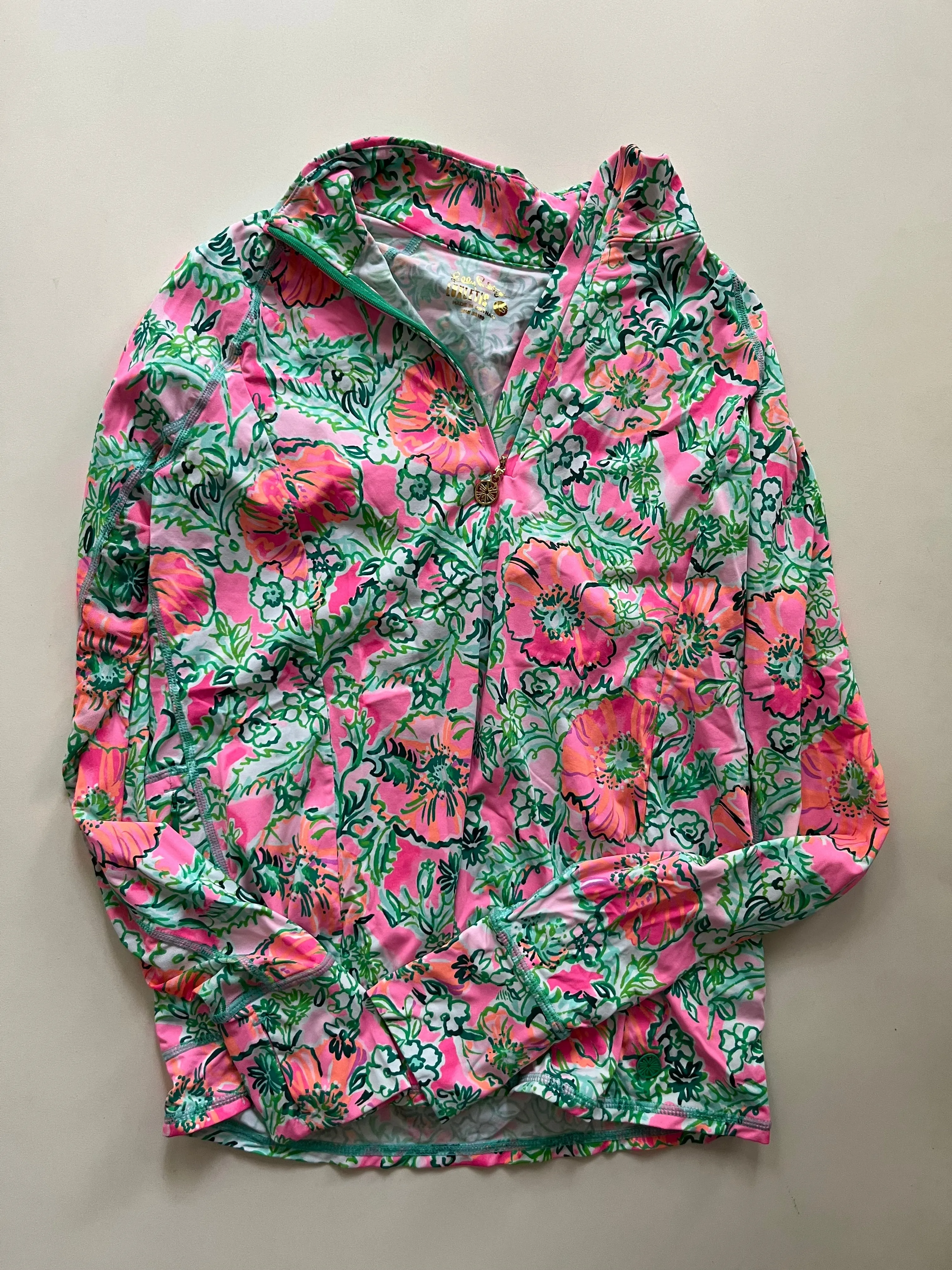 Comfortable fit anti slip grip Athletic Jacket By Lilly Pulitzer In Multi-colored, Size: Xs