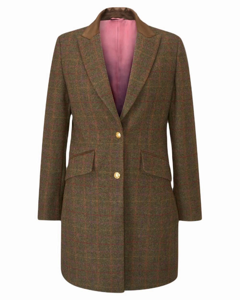 City Walking Style Alan Paine Surrey Mid-Thigh Tweed Coat Clearance