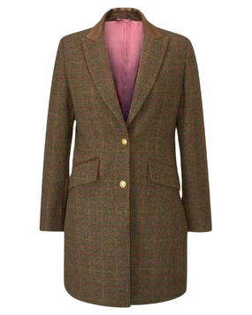 Alan Paine Surrey Mid-Thigh Tweed Coat Clearance Modern Layers