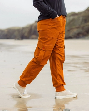 Hydrilla Organic Cotton Trouser - Sunset Orange Chilly Weather Wear Body Sculpting