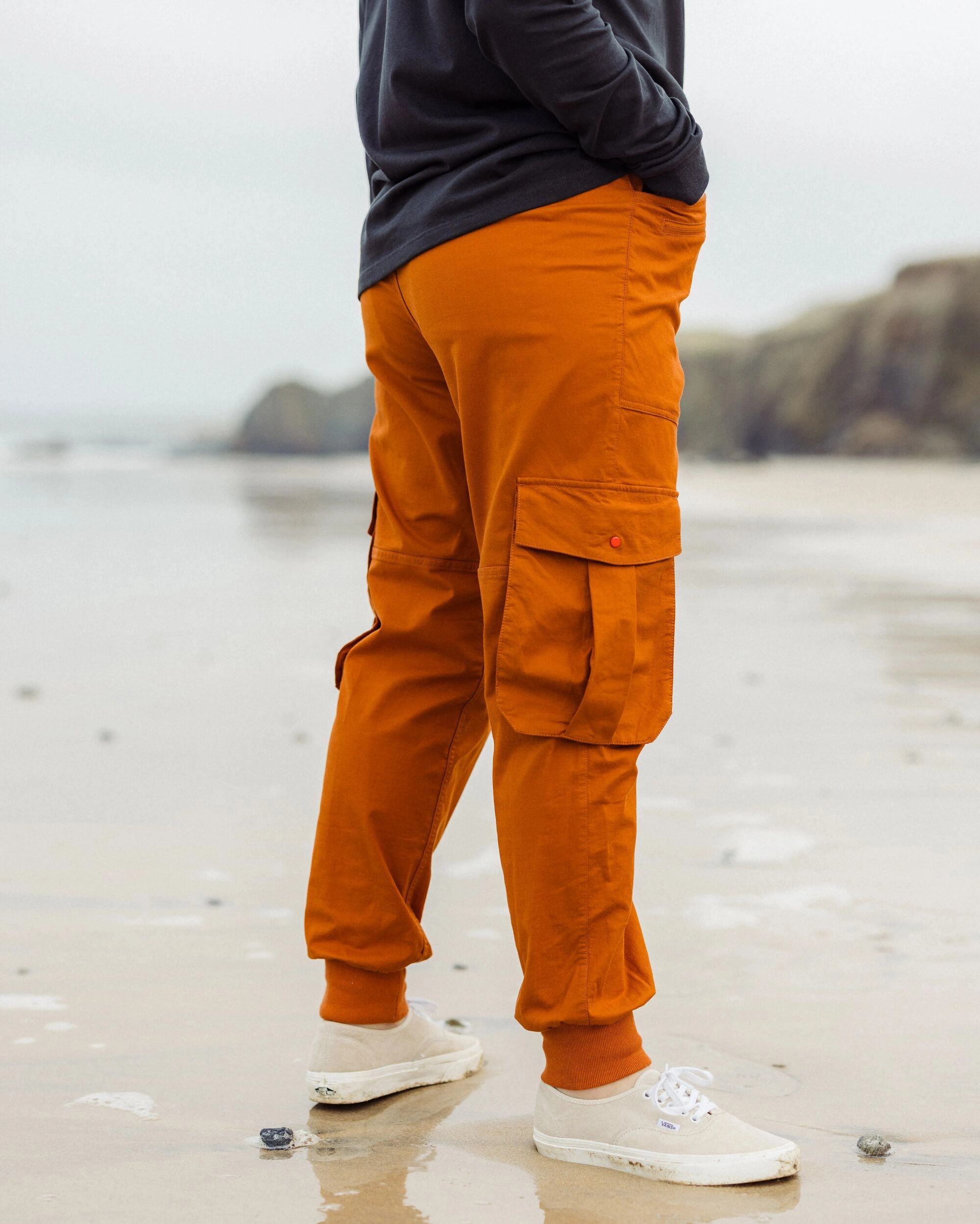 Detachable belt Hydrilla Organic Cotton Trouser - Sunset Orange