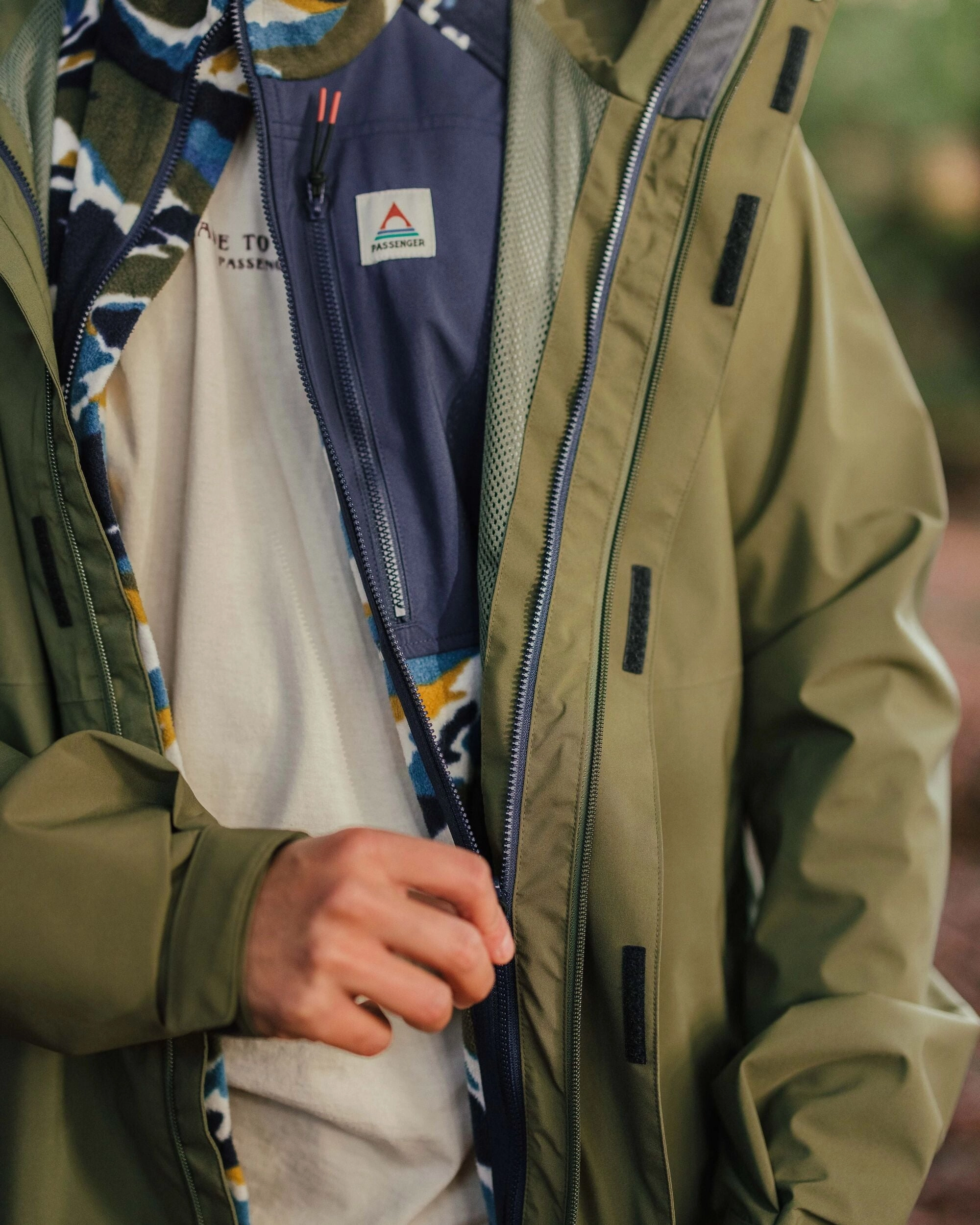 Bonded seams Comfortable Urban Piece Graniteridge Recycled Waterproof 3 in 1 Jacket - Khaki