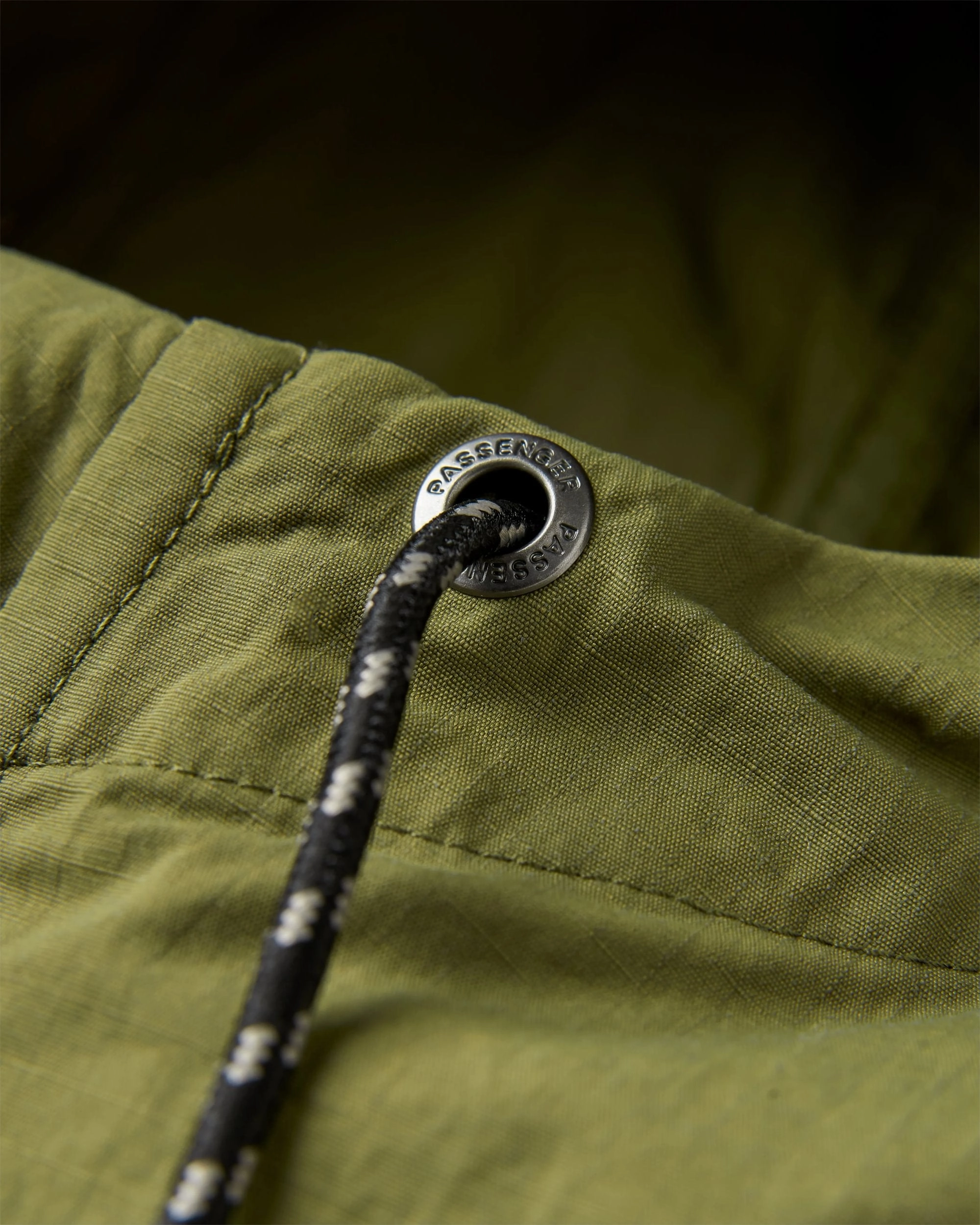 Odor Control Fibers NoiseFreeMaterial Seek Out Water Resistant Anorak - Khaki