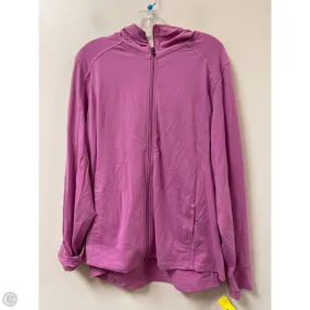 Athletic Jacket By Tek Gear In Purple, Size: 1x Sealed Seam Construction