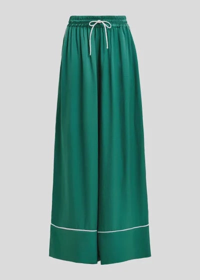 Sporty Stretch Fit Essentiel Antwerp Hontgomery Wide Pants in Madison Blue