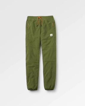 Flexible Knee Articulation Set Off Recycled Polar Fleece Jogger - Khaki
