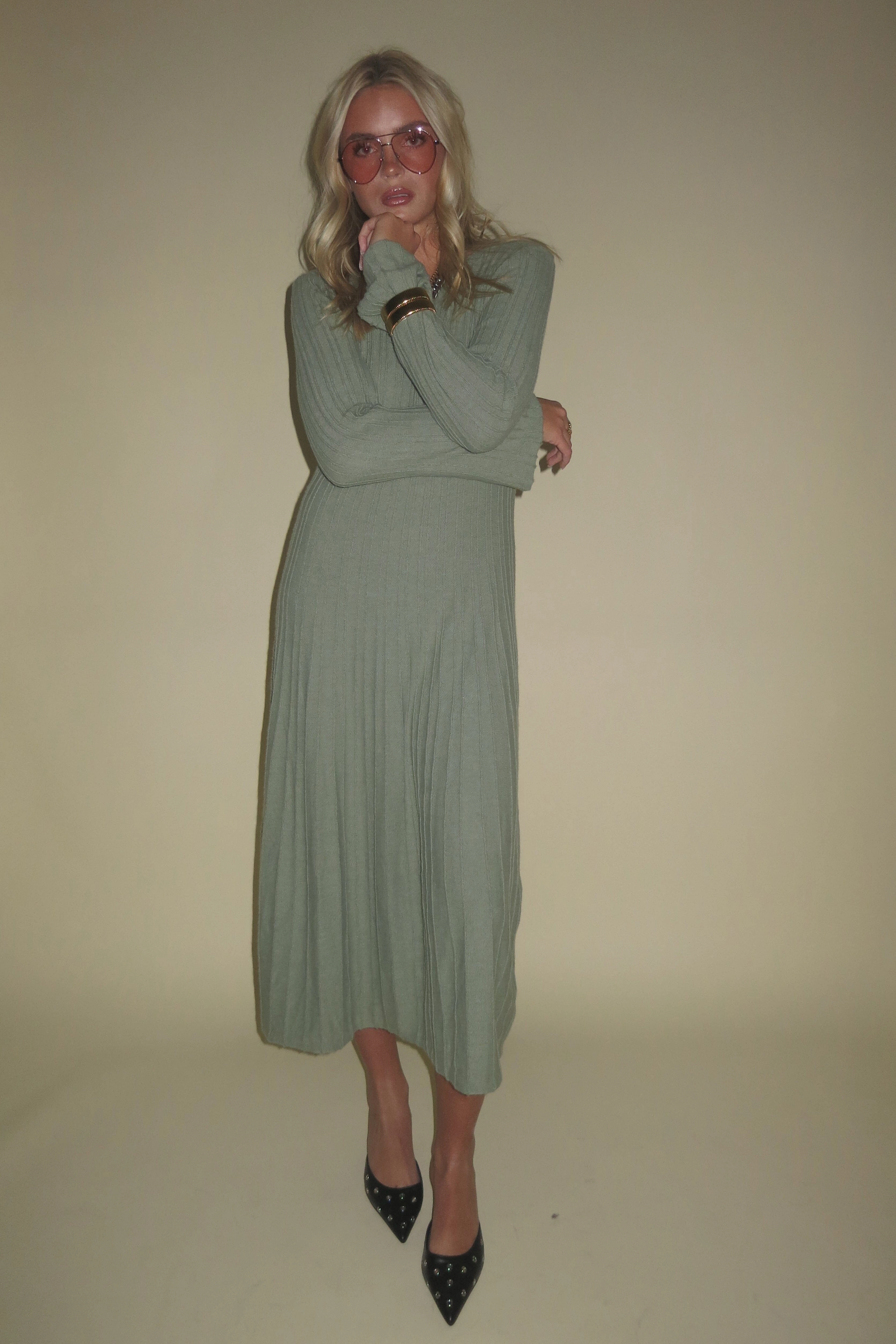 Easy Comfort ONLINE ONLY | Jayne Knit Dress - Sage