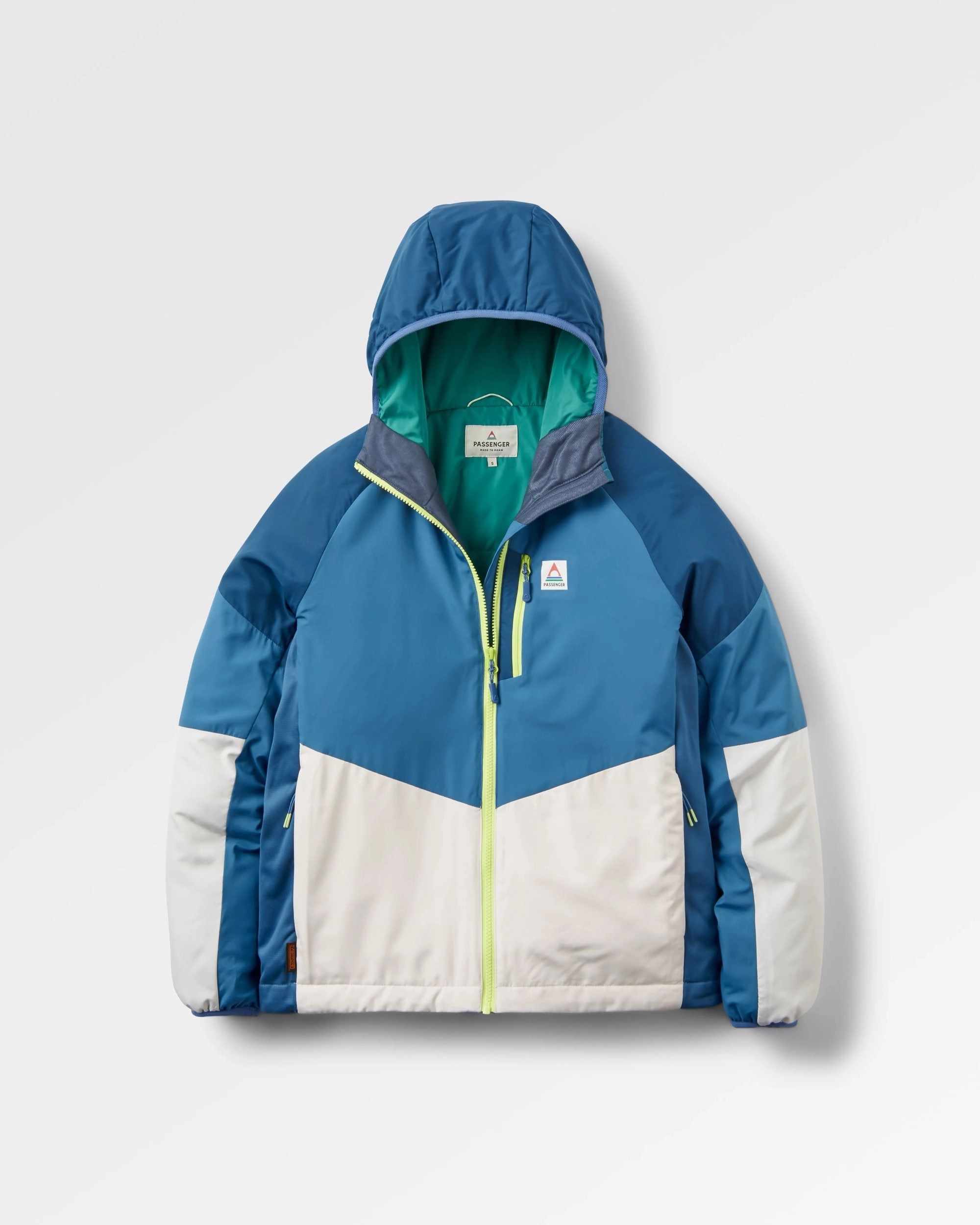 Smooth Zipper Action Shasta Lightweight Recycled Thermore? Insulated Jacket - Tidal Blue/Blue Steel/Birch