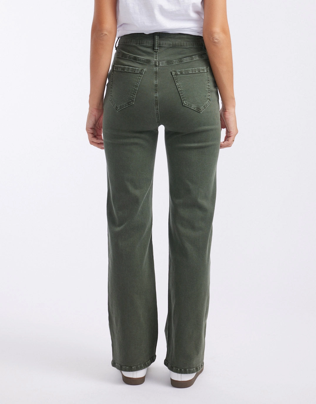 Shirley Jeans - Khaki Stylish Casual Stretch Road Trip Brunch Outfit