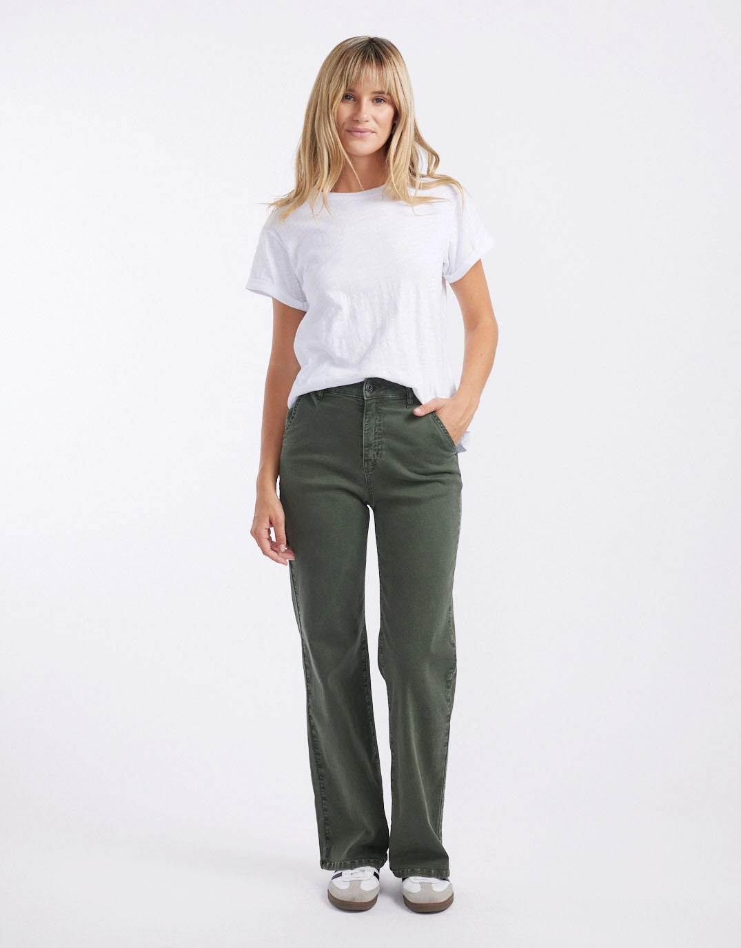 Casual Edge Breathable Travel Outfit Brunch Outfit Shirley Jeans - Khaki
