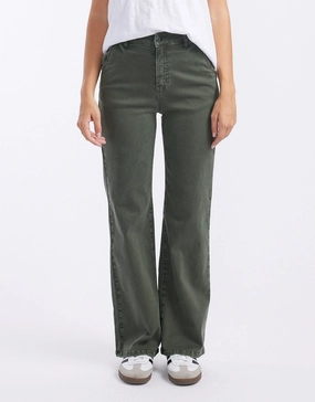 Beach Day Winter Warmth Classic Shirley Jeans - Khaki