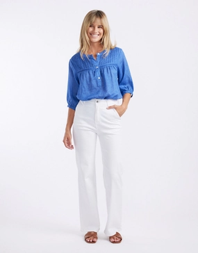 Lightweight Denim Blend Shirley Jeans - White