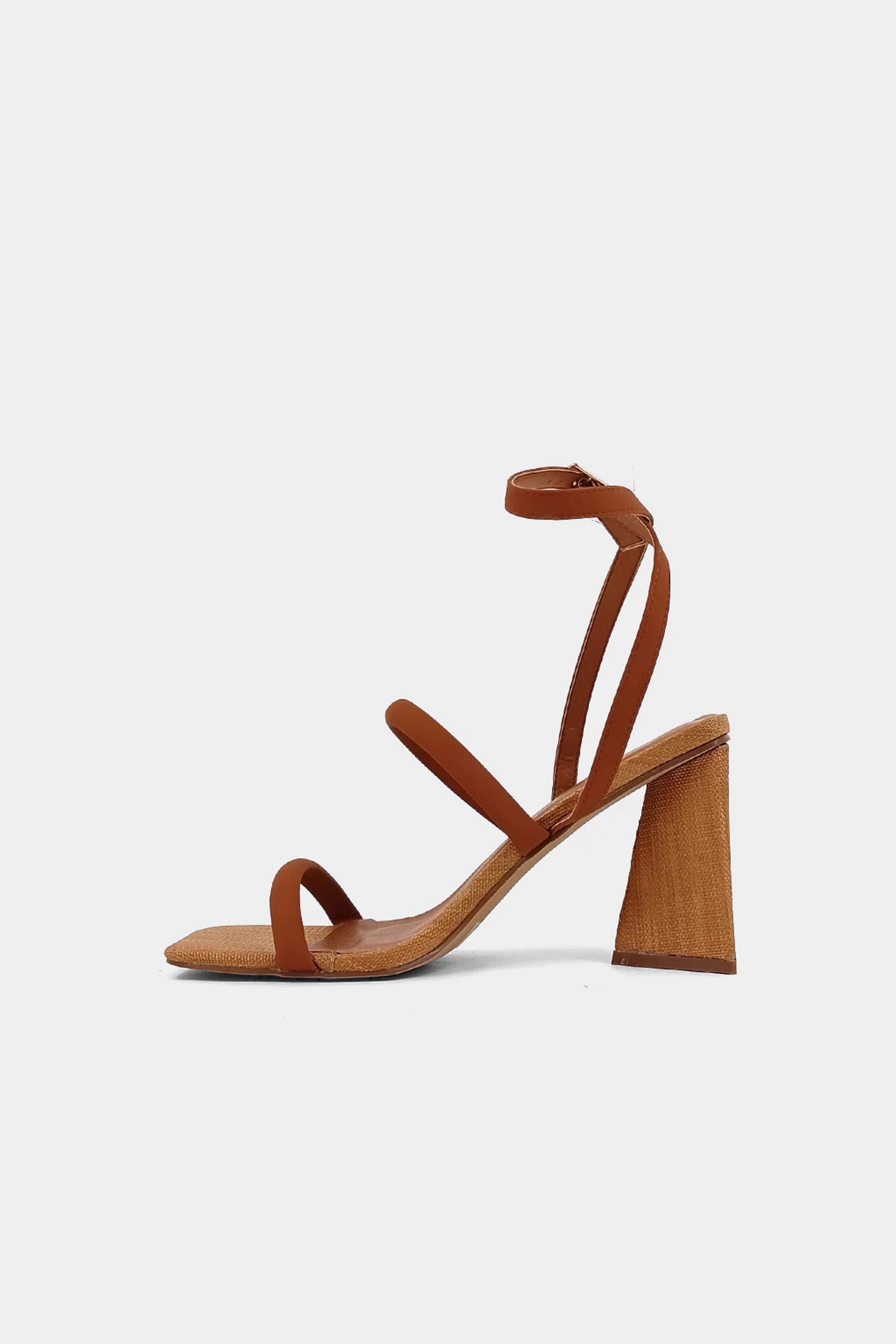 Heel Booties SHUSHOP | Evangeline Heel - Cognac