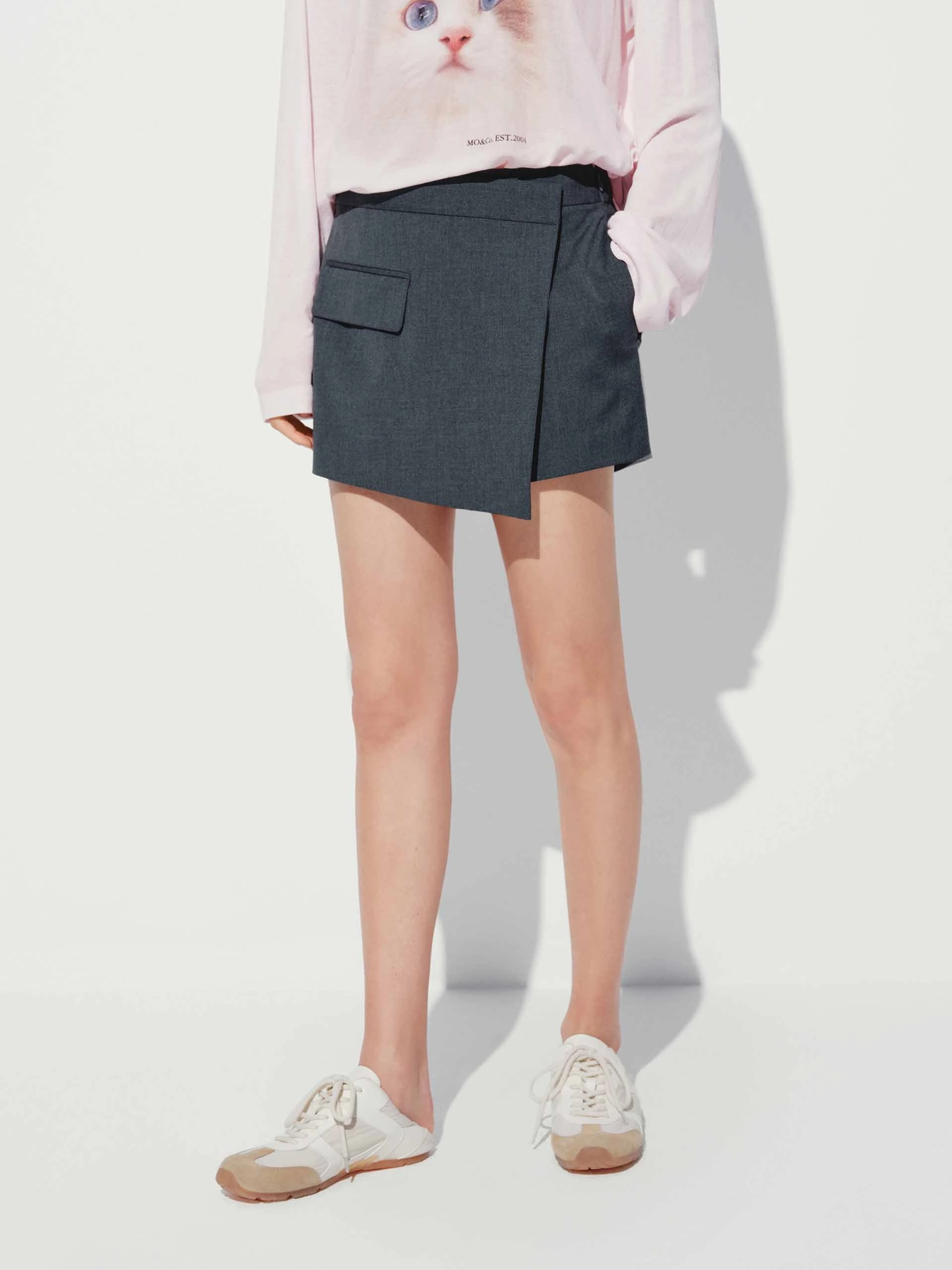 Loose Fit Side Pocket Layered Shorts