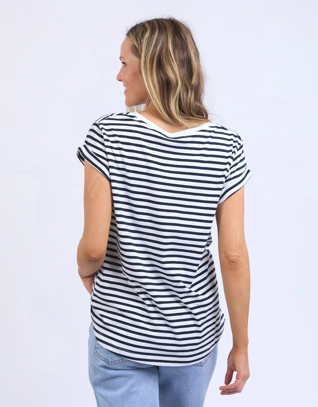Easter Signature Stripe Tee - Dark Sapphire/White Stripe