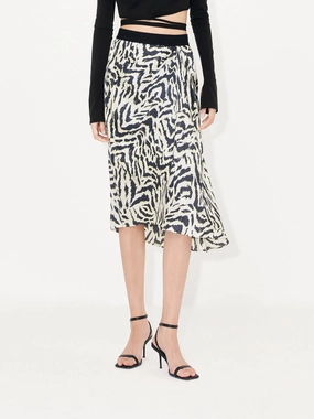 Silk Tiger Print Skirt Fashion Pulse
