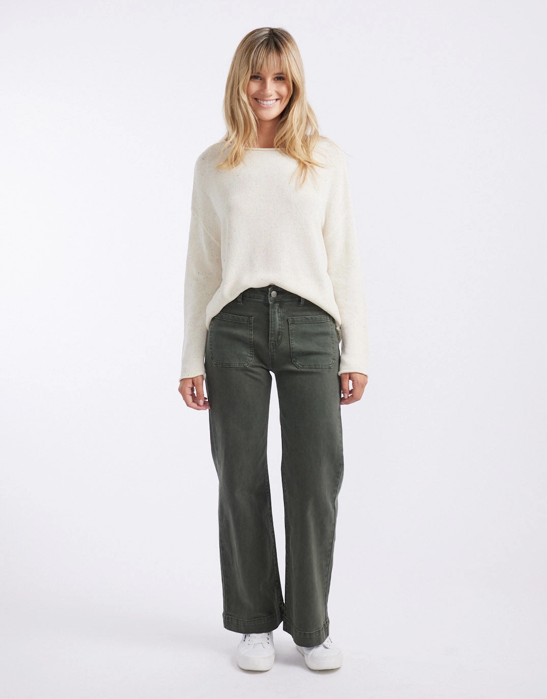 Bobbi 7/8 Denim Jeans - Military Daily Essential
