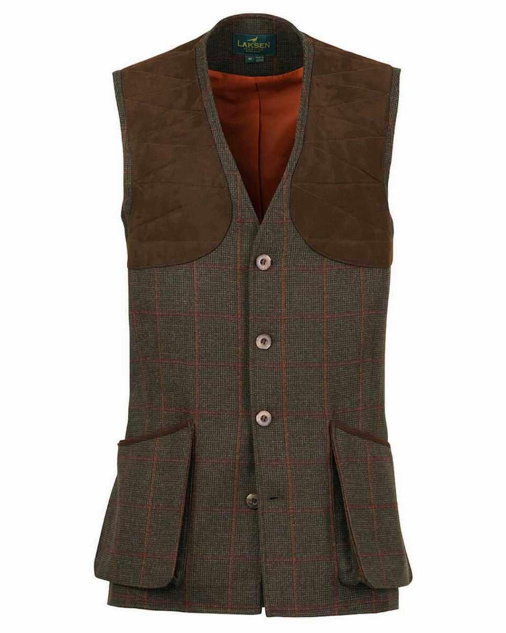 Laksen Hastings Leith Tweed Shooting Vest Organic Cotton Blend