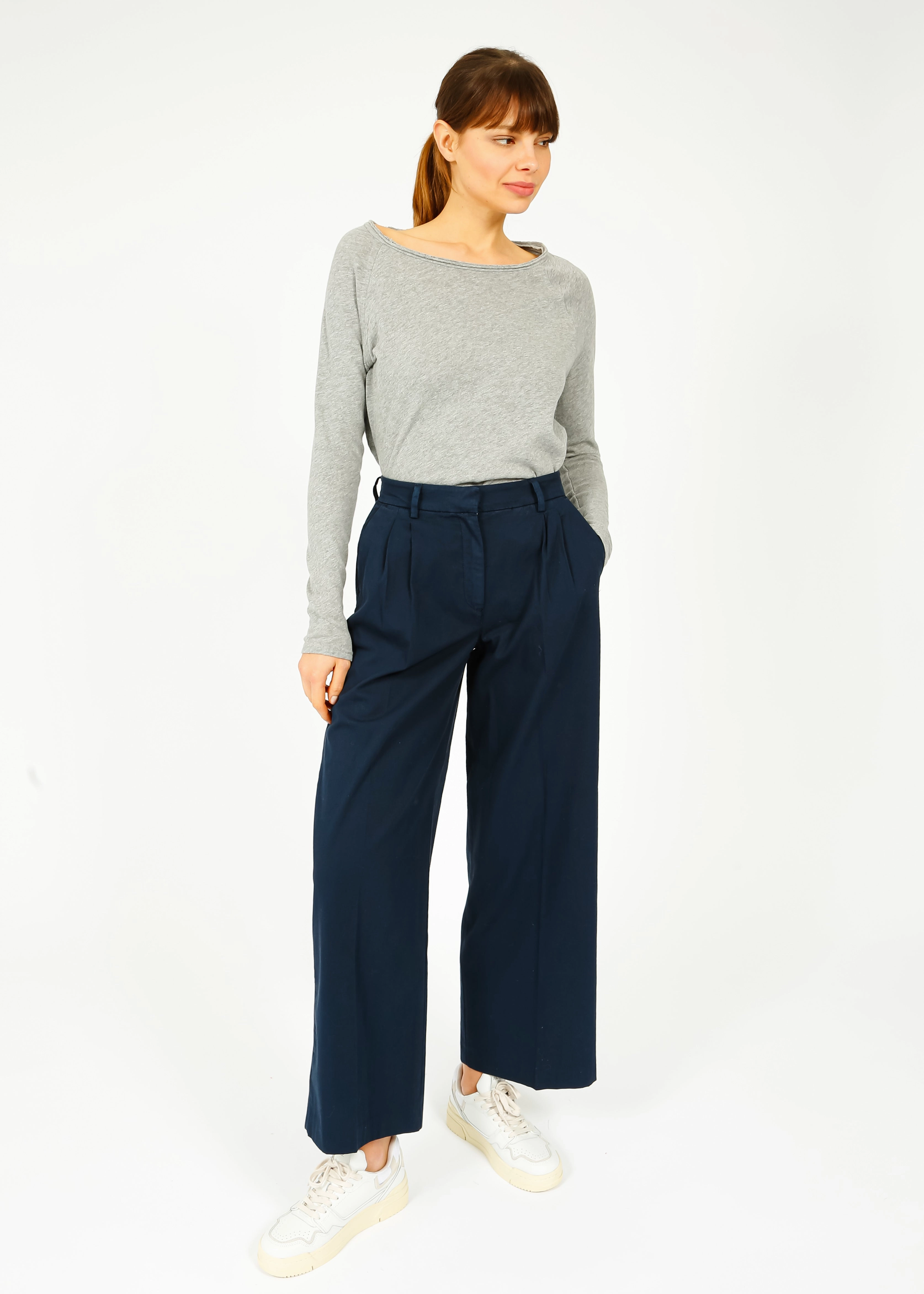 SLF Merla Wide Pant in Dark Sapphire MoistureWickingLining EcoFriendlyDye