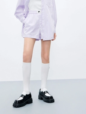 Elasticated Waist Stripe Shorts Stretch Design AntiStaticCoating