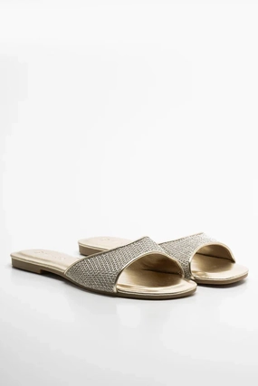 Tropical Glow Active Line Mesh Sandal Gold