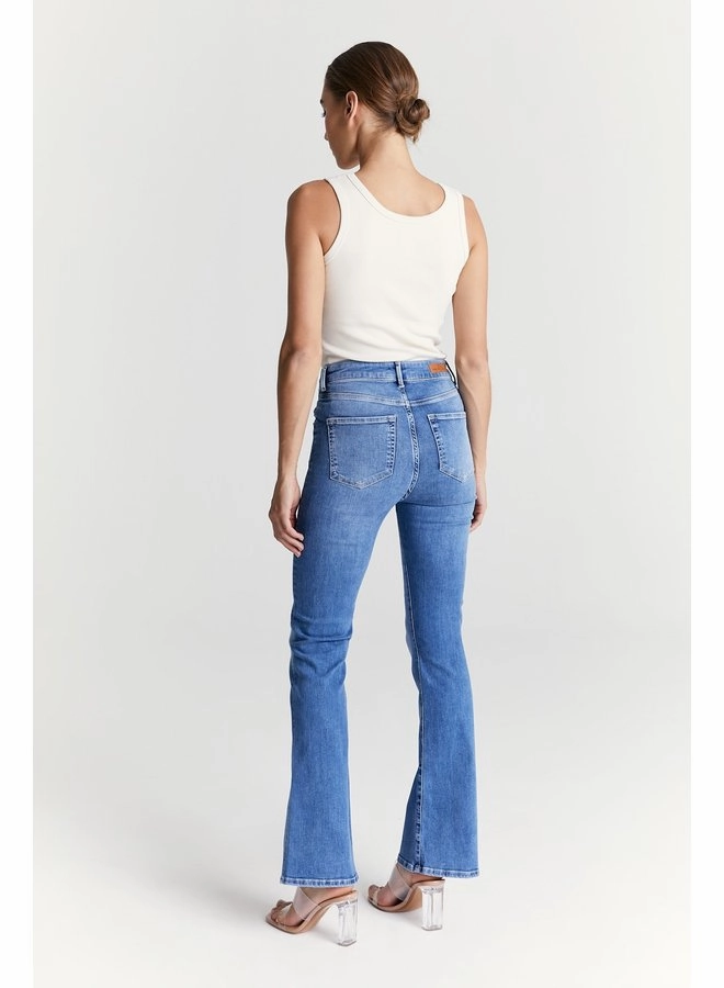 Matilda - Pant - Medium Blue - L30 Comfy Ease StretchFabric