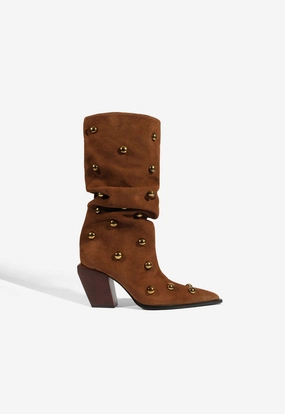 Tulsa Studs Suede Boot Grippy Outsole Daily Walks Cushioned Step Snowy Path