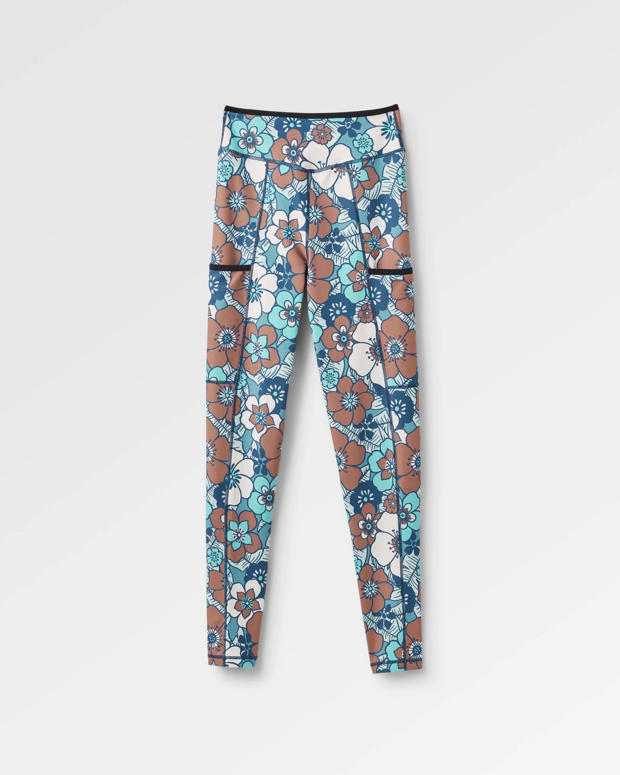 Sleek Vibe Mantra Recycled Active Legging - Vintage Floral Aqua