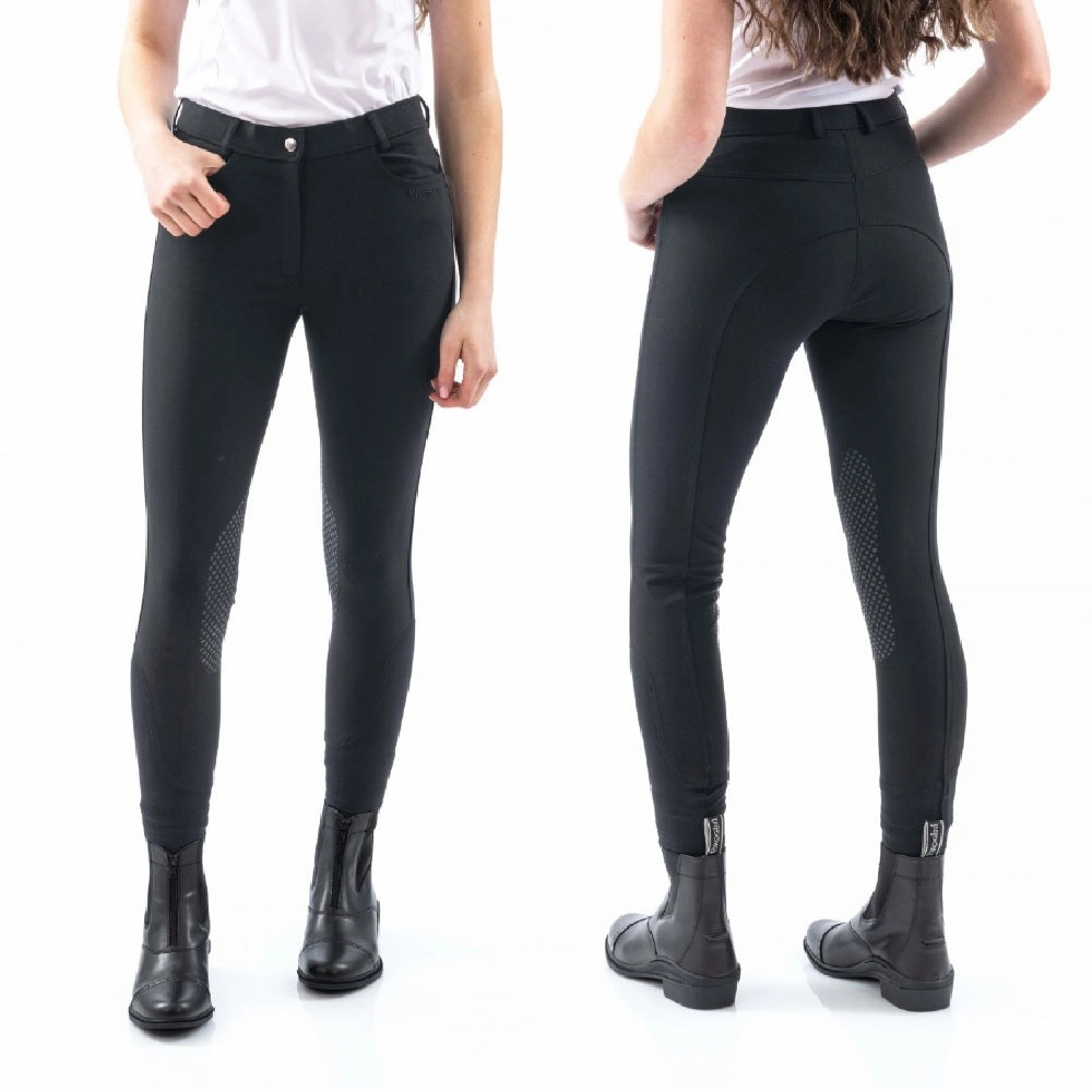 John Whitaker Womens Clayton Breeches with Silicone Grip Knee Patches | Seven Colours Simple Fit Training Wear